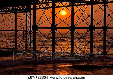 Sunrise Cromer Pier Norfolk May View Large Photo Image Picture - Sunrise Cromer Pier Norfolk May. Fotosearch