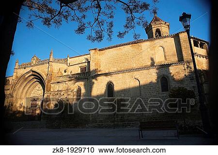 Sunrise in main facade on Church of San Pablo framed by a few branches with blue sky, Ubeda, Jaen province, Spain View Large Photo Image Stock Image - Sunrise in main facade on Church of San Pablo framed by a few branches with blue sky, Ubeda, Jaen province, Spain. Fotosearch