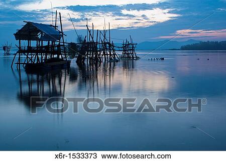 Sunrise on Buntal fishing village, Kuching, Sarawak, Malaysia View Large Photo Image Stock Image - Sunrise on Buntal fishing village, Kuching, Sarawak, Malaysia. Fotosearch