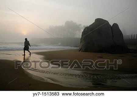 Sunrise on the beach Mamallapuran In the background the temple Mamallapuram, Tamil Nadu, India, Asia View Large Photo Image Stock Image - Sunrise on the beach Mamallapuran In the background the temple Mamallapuram, Tamil Nadu, India, Asia. Fotosearch