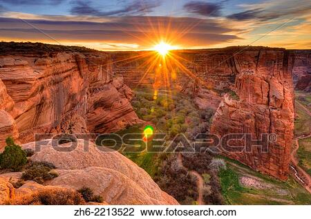 Sunrise over Canyon de Chelly, Canyon de Chelly National Monument, Arizona USA. View Large Photo Image Stock Image - Sunrise over Canyon de Chelly, Canyon de Chelly National Monument, Arizona USA.. Fotosearch