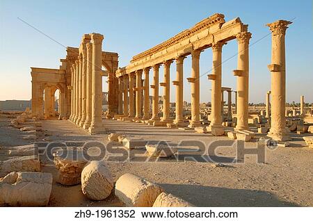 Sunrise over the ruins of the ancient city of Palmyra, Syria. View Large Photo Image Stock Image - Sunrise over the ruins of the ancient city of Palmyra, Syria.. Fotosearch