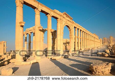 Sunrise over the ruins of the ancient city of Palmyra, Syria. View Large Photo Image Stock Photo - Sunrise over the ruins of the ancient city of Palmyra, Syria.. Fotosearch