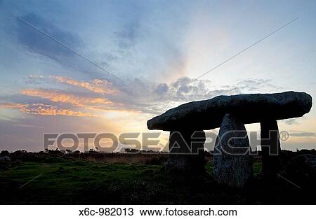 Sunset at Lanyon Quoit, Cornwall England View Large Photo Image Stock Image - Sunset at Lanyon Quoit, Cornwall England. Fotosearch