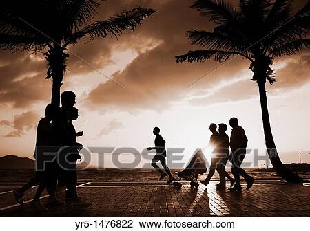 Sunset at Playa de Las Canteras, Las Palmas, Gran Canaria, Canary Islands, Spain View Large Photo Image Stock Image - Sunset at Playa de Las Canteras, Las Palmas, Gran Canaria, Canary Islands, Spain. Fotosearch