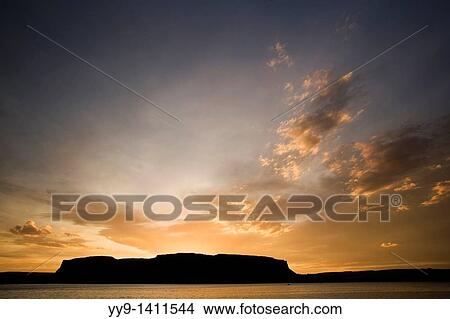 Picture - Sunset at Steamboat Rock State Park - Washington. Fotosearch