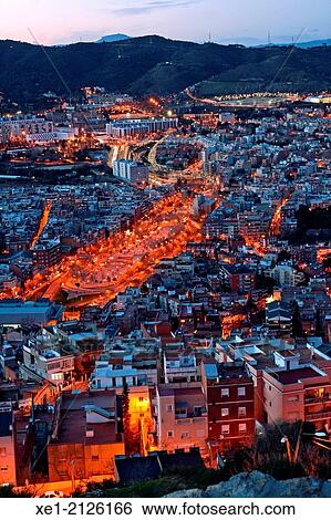 Sunset, Barcelona from Turo de la Rovira, Catalonia, Spain View Large Photo Image Stock Photograph - Sunset, Barcelona from Turo de la Rovira, Catalonia, Spain. Fotosearch