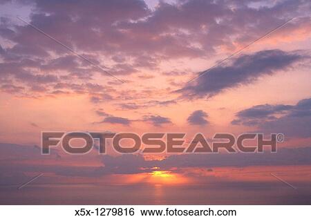 Stock Photograph - Sunset, Big Island, Hawaii, USA. Fotosearch