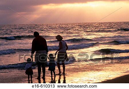 Sunset family View Large Photo Image Stock Image - Sunset family. Fotosearch