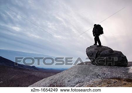 Stock Photo - Sunset from Middle Sugarloaf Mountain in Bethlehem, New Hampshire USA during the winter months. Fotosearch