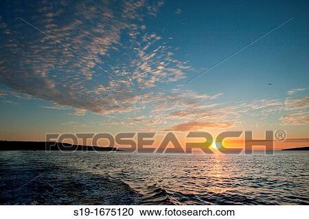 Stock Image - Sunset Galapagos Islands. Fotosearch