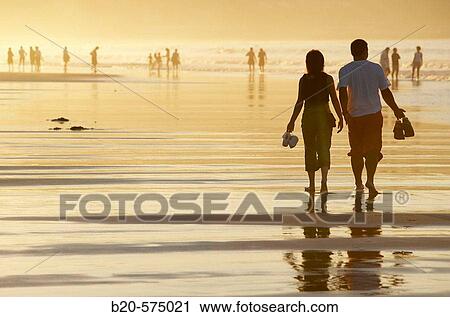 Sunset, Hendaye beach, Aquitaine, Pyren? es Atlantiques, France View Large Photo Image Stock Image - Sunset, Hendaye beach, Aquitaine, Pyren? es Atlantiques, France. Fotosearch