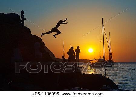 Sunset in Benirras Beach. Ibiza. Balearic Islands. Spain View Large Photo Image Stock Photography - Sunset in Benirras Beach. Ibiza. Balearic Islands. Spain. Fotosearch