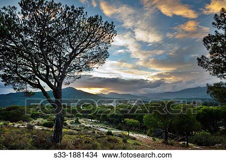 Sunset in Cadalso de los Vidrios Madrid Spain View Large Photo Image Picture - Sunset in Cadalso de los Vidrios Madrid Spain. Fotosearch