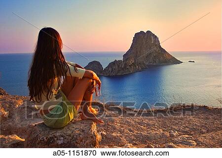 Sunset in es VedrB. Sant Josep de sa Talaia. Ibiza. Balearic Islands. Spain. View Large Photo Image Stock Image - Sunset in es VedrB. Sant Josep de sa Talaia. Ibiza. Balearic Islands. Spain.. Fotosearch