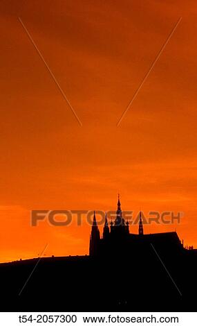 Sunset in Prague View Large Photo Image Stock Image - Sunset in Prague. Fotosearch