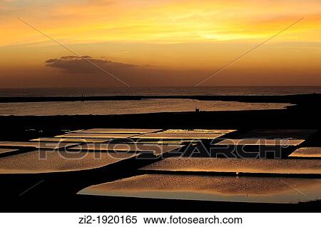 Sunset in Salinas Janubio, on the island of Lanzarote. Canary Islands, Spain. View Large Photo Image Stock Photography - Sunset in Salinas Janubio, on the island of Lanzarote. Canary Islands, Spain.. Fotosearch