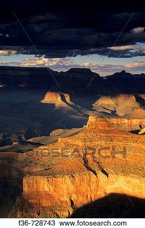 Sunset liight at the Grand Canyon, Yavapai Point, South Rim, Grand Canyon National Park, Arizona, USA View Large Photo Image Stock Image - Sunset liight at the Grand Canyon, Yavapai Point, South Rim, Grand Canyon National Park, Arizona, USA. Fotosearch