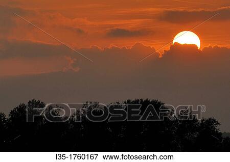 Sunset, Lower Saxony, Germany, Dornten. View Large Photo Image Stock Photo - Sunset, Lower Saxony, Germany, Dornten.. Fotosearch
