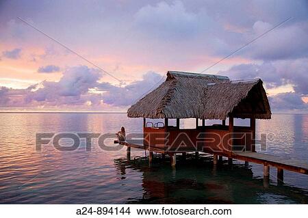 Sunset, Moorea, Society Islands, French Polynesia (May, 2009) View Large Photo Image Picture - Sunset, Moorea, Society Islands, French Polynesia (May, 2009). Fotosearch
