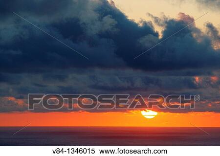 Sunset near Mosteiros / Sao Miguel Island / Azores / Portugal View Large Photo Image Stock Photography - Sunset near Mosteiros / Sao Miguel Island / Azores / Portugal. Fotosearch