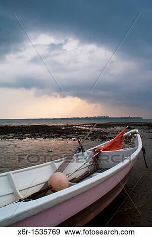 Stock Photo - Sunset of Pasir Pandak, Kuching, Sarawak, Malaysia. Fotosearch