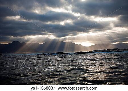 Stock Photo - SUNSET ON SEAL ISLAND, FALSE BAY IN SOUTH AFRICA. Fotosearch