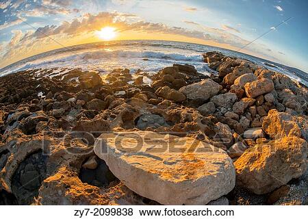 Sunset on the Mediterranean in Cyorus, shot by fish eye lens. View Large Photo Image Stock Photo - Sunset on the Mediterranean in Cyorus, shot by fish eye lens.. Fotosearch