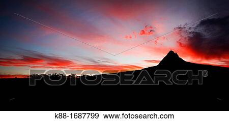 Sunset over Barn Bluff on the Overland Track Cradle Mt - Lake St Clair National Park, Tasmania, Australia View Large Photo Image Stock Photo - Sunset over Barn Bluff on the Overland Track Cradle Mt - Lake St Clair National Park, Tasmania, Australia. Fotosearch