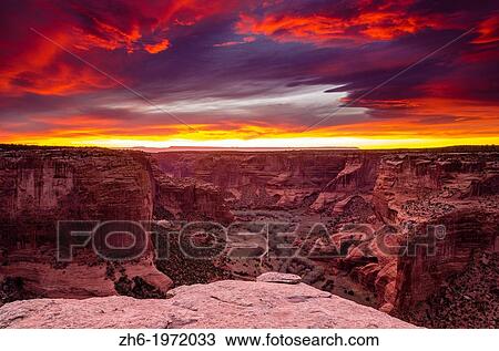 Sunset over Canyon de Chelly, Canyon de Chelly National Monument, Arizona USA. View Large Photo Image Stock Image - Sunset over Canyon de Chelly, Canyon de Chelly National Monument, Arizona USA.. Fotosearch