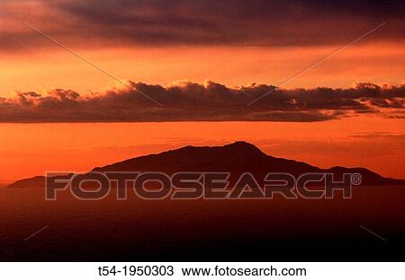 Sunset over Iscia View Large Photo Image Stock Image - Sunset over Iscia. Fotosearch
