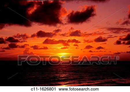 sunset over sea, blackpool, lancashire, england, uk, europe View Large Photo Image Stock Image - sunset over sea, blackpool, lancashire, england, uk, europe. Fotosearch