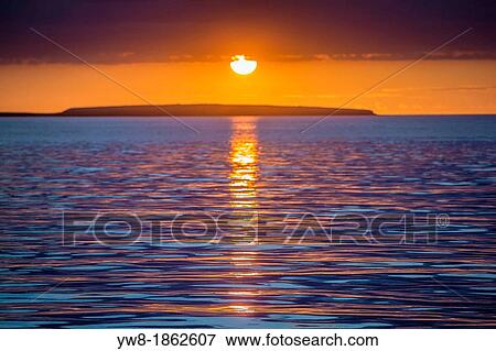 Stock Photo - Sunset over Snaefellsnes Peninsula, Iceland. Fotosearch