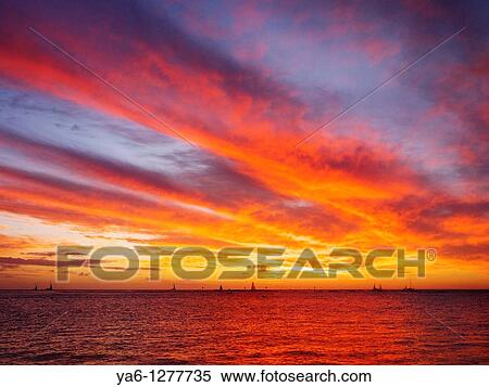 Sunset over Waikiki View Large Photo Image Stock Photography - Sunset over Waikiki. Fotosearch