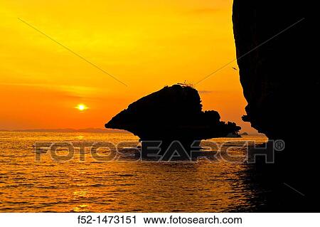Sunset Poda Island Krabi coast Krabi province, Andaman Sea, Thailand, Asia. View Large Photo Image Stock Image - Sunset Poda Island Krabi coast Krabi province, Andaman Sea, Thailand, Asia.. Fotosearch