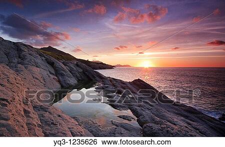 Sunset. Punta de la Lastra, Castro Urdiales, Cantabria, Spain View Large Photo Image Stock Photograph - Sunset. Punta de la Lastra, Castro Urdiales, Cantabria, Spain. Fotosearch
