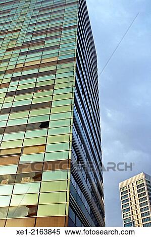Stock Photography - Sunset, residential buildings, L? Hospitalet de Llobregat, Catalonia, Spain. Fotosearch