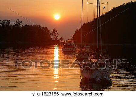 Sunset, Sucia Island, San Juan Islands, Washington State View Large Photo Image Stock Photography - Sunset, Sucia Island, San Juan Islands, Washington State. Fotosearch