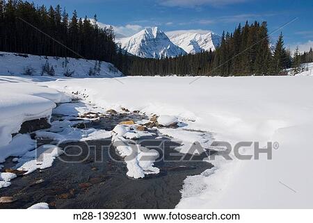 Sunwapta River in winter, Jasper National Park Alberta Canada View Large Photo Image Stock Image - Sunwapta River in winter, Jasper National Park Alberta Canada. Fotosearch