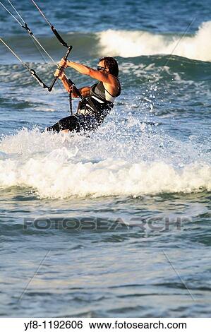 Surfer Kite surf Cullera beach Valencia province Spain Europe View Large Photo Image Stock Photograph - Surfer Kite surf Cullera beach Valencia province Spain Europe. Fotosearch