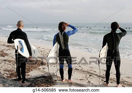 Stock Photography - Surfers. Miami Beach, Florida (USA). Fotosearch
