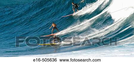 Surfing, Hawaii. USA View Large Photo Image Stock Photograph - Surfing, Hawaii. USA. Fotosearch