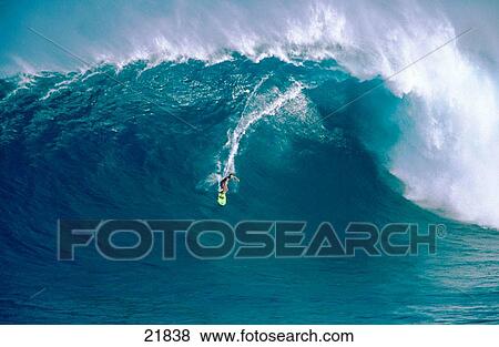 Surfing? Jaws?, a 30? wave on the north shore of Maui, Hawaii View Large Photo Image Stock Photo - Surfing? Jaws?, a 30? wave on the north shore of Maui, Hawaii. Fotosearch