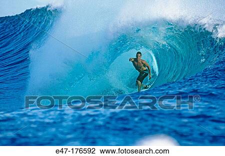 Stock Image - Surfing. Fotosearch