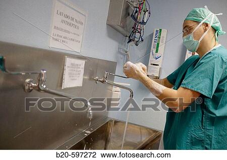 Surgeon washing hands, traumatology operation room. Hospital de Zumarraga, Gipuzkoa, Euskadi, Spain View Large Photo Image Stock Image - Surgeon washing hands, traumatology operation room. Hospital de Zumarraga, Gipuzkoa, Euskadi, Spain. Fotosearch