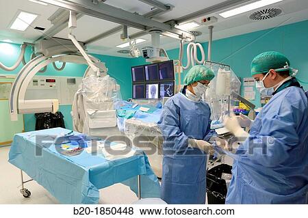 Surgery preparation, Planification, Interventional Neuroradiology, Operating Theatre, Radiology Department, Donostia Hospital, San Sebastian, Donostia, Gipuzkoa, Basque Country, Spain View Large Photo Image Stock Photo - Surgery preparation, Planification, Interventional Neuroradiology, Operating Theatre, Radiology Department, Donostia Hospital, San Sebastian, Donostia, Gipuzkoa, Basque Country, Spain. Fotosearch