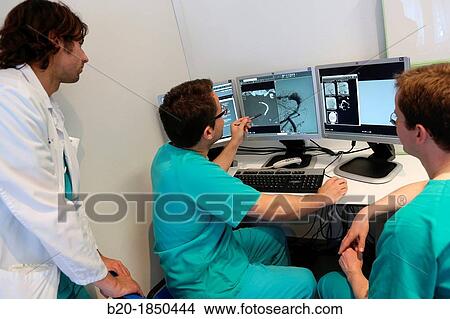 Surgery preparation screens, Interventional Neuroradiology, Radiology Department, Donostia Hospital, San Sebastian, Donostia, Gipuzkoa, Basque Country, Spain View Large Photo Image Picture - Surgery preparation screens, Interventional Neuroradiology, Radiology Department, Donostia Hospital, San Sebastian, Donostia, Gipuzkoa, Basque Country, Spain. Fotosearch