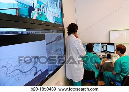 Surgery preparation screens, Interventional Neuroradiology, Radiology Department, Donostia Hospital, San Sebastian, Donostia, Gipuzkoa, Basque Country, Spain View Large Photo Image Stock Photo - Surgery preparation screens, Interventional Neuroradiology, Radiology Department, Donostia Hospital, San Sebastian, Donostia, Gipuzkoa, Basque Country, Spain. Fotosearch
