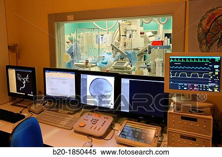 Surgery preparation screens, Interventional Neuroradiology, Operating Theatre, Radiology Department, Donostia Hospital, San Sebastian, Donostia, Gipuzkoa, Basque Country, Spain View Large Photo Image Stock Photography - Surgery preparation screens, Interventional Neuroradiology, Operating Theatre, Radiology Department, Donostia Hospital, San Sebastian, Donostia, Gipuzkoa, Basque Country, Spain. Fotosearch