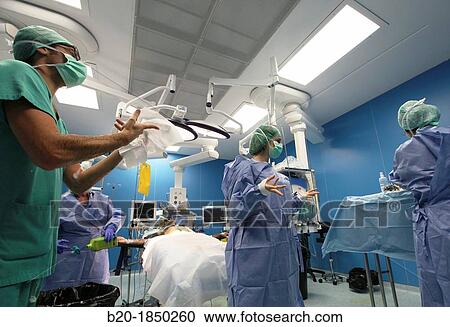 Stock Image - Surgical scrub and drying, Abdominal Hernia Surgery, General Emergency Surgery, Operating Theatre, Donostia Hospital, San Sebastian, Donostia, Gipuzkoa, Basque Country, Spain. Fotosearch